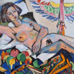 Acryl schilderij op doek, Maya Wildevuur (1944-2023), Nicole, 1988